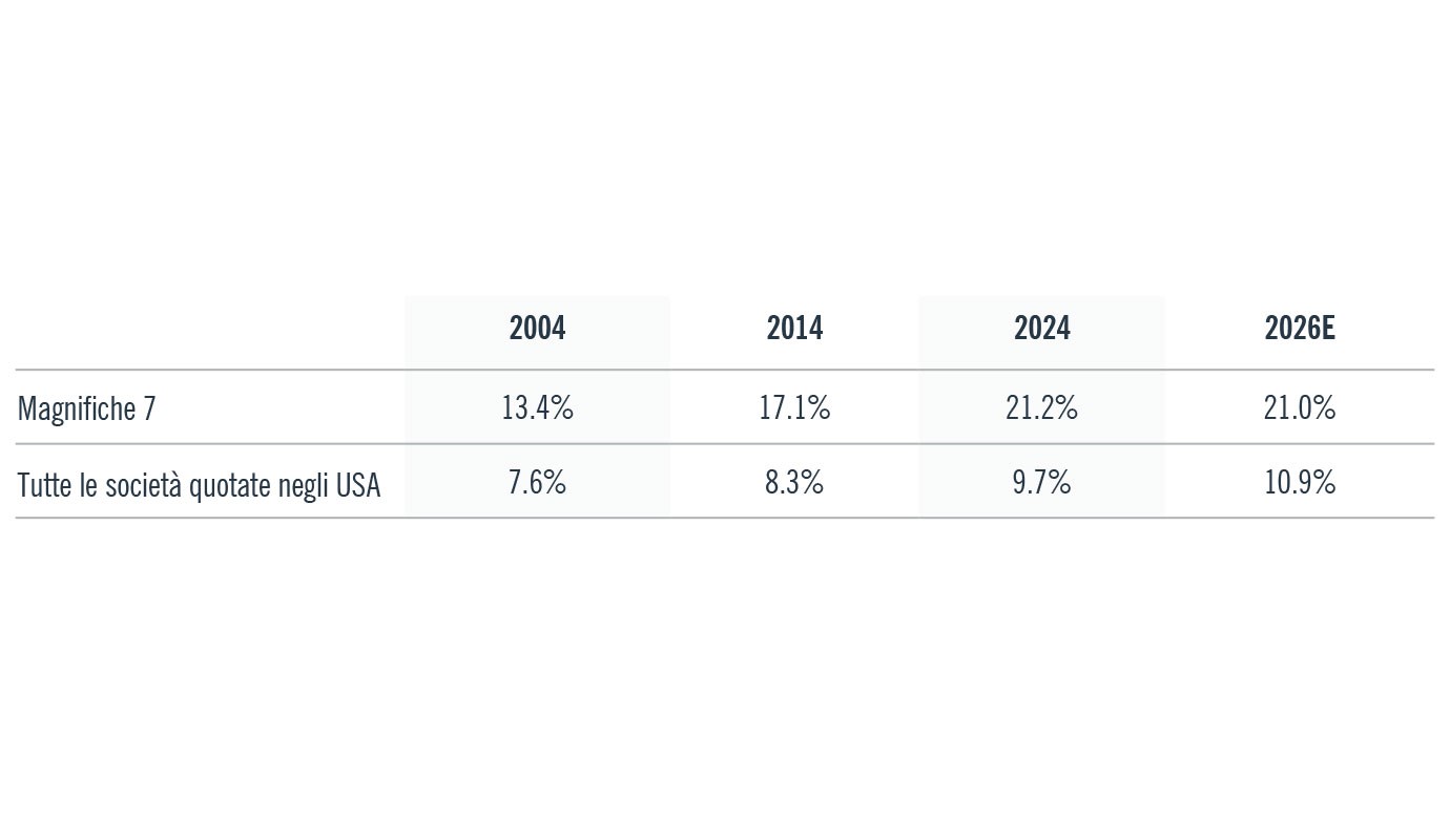 Rendimenti economici delle MAG7